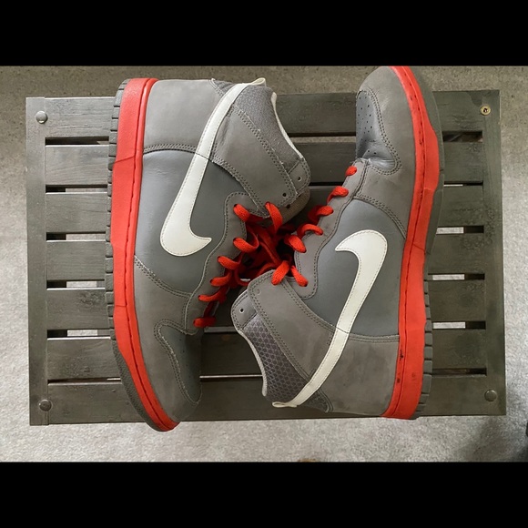 nike dunk high light charcoal team orange 2010 - Picture 1 of 3